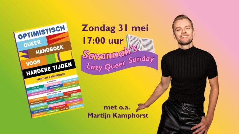 Uitnodiging voor Lazy Queer Sunday met Martijn Kamphorst, over het Queer Handboek.
